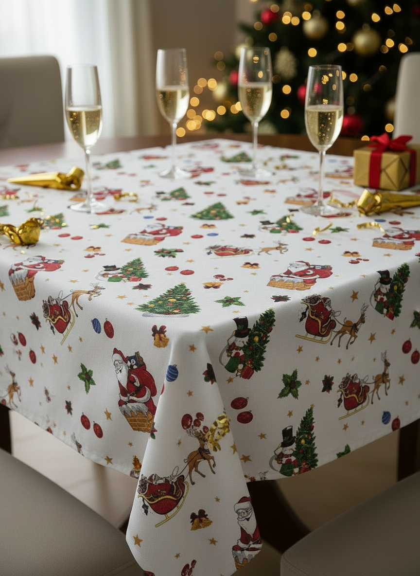 Pravougaoni Stolnjak Novogodišnja Scena