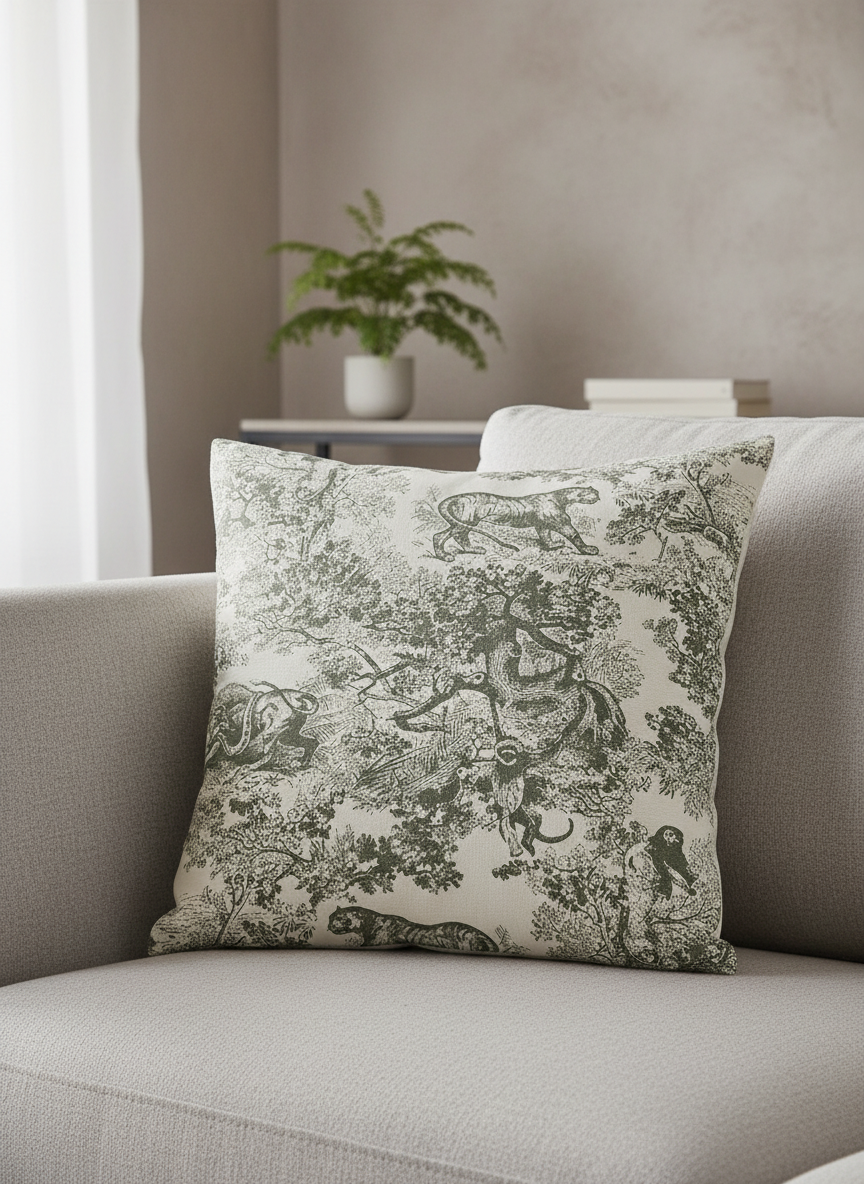 Safari Toile Decorative Pillow Product Image
